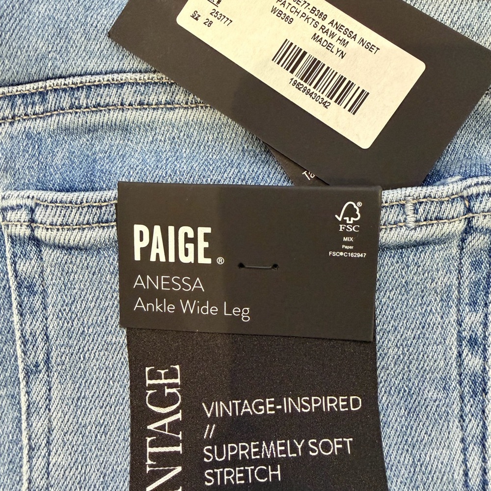 PAIGE Anessa Vintage-Inspired Light Blue Jeans NWT